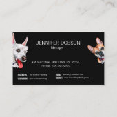 Visitekaartje van de Dog Pet Sitting Waterverf (Achterkant)