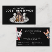 Visitekaartje van de Dog Pet Sitting Waterverf (Voorkant / Achterkant)