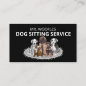 Visitekaartje van de Dog Pet Sitting Waterverf (Voorkant)