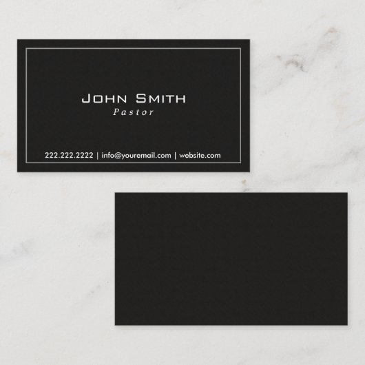 Visitekaartje van de donkere donkere predikant van (Voorkant / Achterkant)