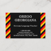 Visitekaartje van de Duitse taaldocent (Voorkant)