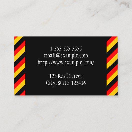 Visitekaartje van de Duitse taaldocent (Achterkant)