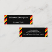 Visitekaartje van de Duitse taaldocent (Voorkant / Achterkant)