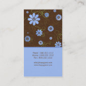 Visitekaartje van de "Earthy Flowers" (Achterkant)
