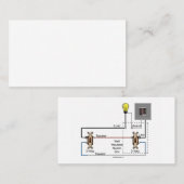 Visitekaartje van de elektricien met bedradingsdia (Voorkant / Achterkant)
