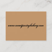 Visitekaartje van de Faded Espresso cupcake (Achterkant)