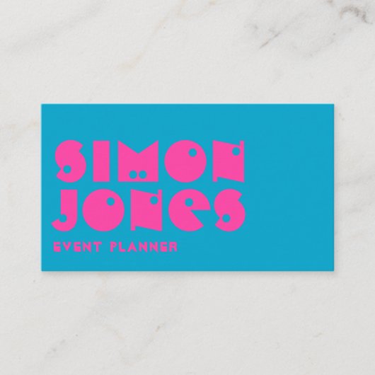 Visitekaartje van de flitsmoderne typografie (Voorkant)