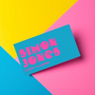 Visitekaartje van de flitsmoderne typografie