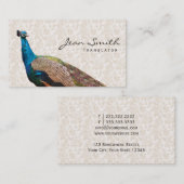 Visitekaartje van de Floral van Peacock (Voorkant / Achterkant)