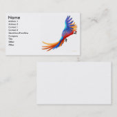 Visitekaartje van de Flying Macaw Parrot (Voorkant / Achterkant)
