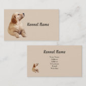 Visitekaartje van de fokker van Golden Retriever (Voorkant / Achterkant)