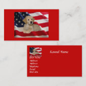 Visitekaartje van de fokker van Golden Retriever (Voorkant / Achterkant)