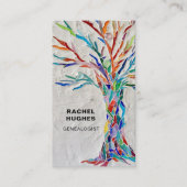 Visitekaartje van de Genalogist Family Tree (Voorkant)