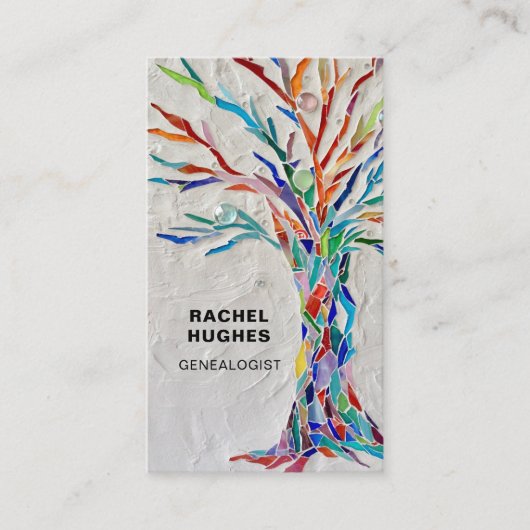 Visitekaartje van de Genalogist Family Tree (Voorkant)