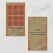 Visitekaartje van de Gids van de wildernis het (Voorkant / Achterkant)