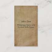 Visitekaartje van de Gids van de wildernis het (Achterkant)