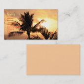 Visitekaartje van de Golden Tropical Sunset en Pal (Voorkant / Achterkant)