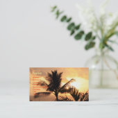 Visitekaartje van de Golden Tropical Sunset en Pal (Staand voorkant)