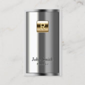 Visitekaartje van de goudmaffier met metalen Logo (Voorkant)