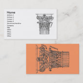 Visitekaartje van de Griekse kolom (Voorkant / Achterkant)