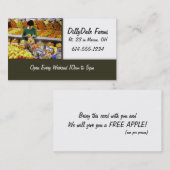 Visitekaartje van de grote winkelmarkt (Voorkant / Achterkant)