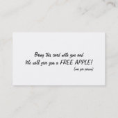 Visitekaartje van de grote winkelmarkt (Achterkant)