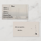 Visitekaartje van de haven/zeilboten (Voorkant / Achterkant)