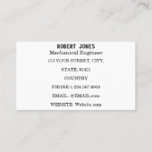 Visitekaartje van de hefboom (Achterkant)