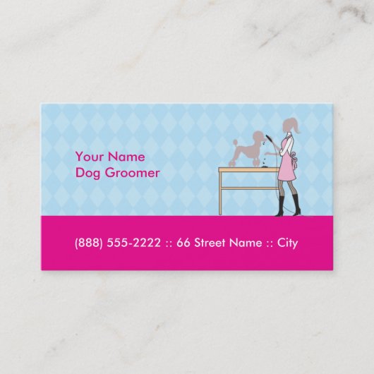 Visitekaartje van de hond groomer 3.5" x 2.0", 100 (Voorkant)