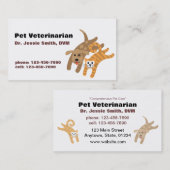 Visitekaartje van de huisdierenarts/huisverzorger (Voorkant / Achterkant)