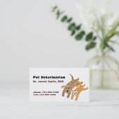Visitekaartje van de huisdierenarts/huisverzorger (Staand voorkant)