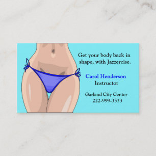 Visitekaartje van de instructeur voor oefeningen