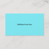 Visitekaartje van de instructeur voor oefeningen (Achterkant)