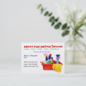 Visitekaartje van de Janitorial Service (Staand voorkant)