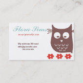 Visitekaartje van de jubeluil (Achterkant)