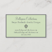 Visitekaartje van de juwelen van Bellaposa (Achterkant)