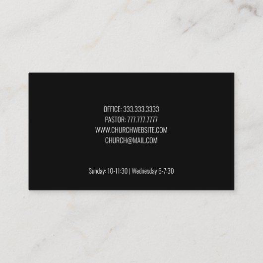 Visitekaartje van de kerk (Achterkant)