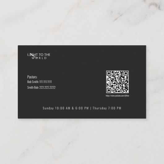 Visitekaartje van de kerk (Achterkant)