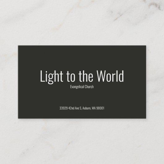 Visitekaartje van de kerk (Voorkant)