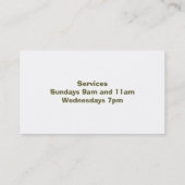 Visitekaartje van de kerk (Achterkant)