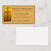 Visitekaartje van de Kerk van Stainglass Window2 - (Voorkant / Achterkant)