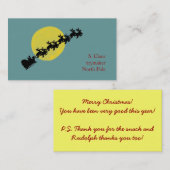 Visitekaartje van de kerstman (Voorkant / Achterkant)