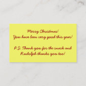 Visitekaartje van de kerstman (Achterkant)