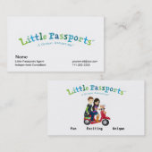 Visitekaartje van de kleine paspoortwagens (Voorkant / Achterkant)