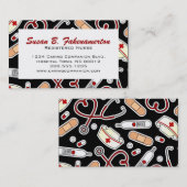 Visitekaartje van de klinkende verpleegster of ver (Voorkant / Achterkant)