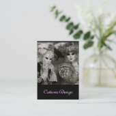 Visitekaartje van de kostuumontwerper (Staand voorkant)