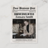 Visitekaartje van de krant, gecertificeerde mobiel contactkaartje (Voorkant)