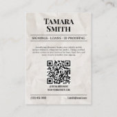 Visitekaartje van de krant, gecertificeerde mobiel contactkaartje (Achterkant)