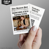 Visitekaartje van de krant, gecertificeerde mobiel contactkaartje