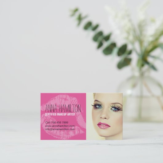 Visitekaartje van de kunstenaar Bold Makeup (Staand voorkant)